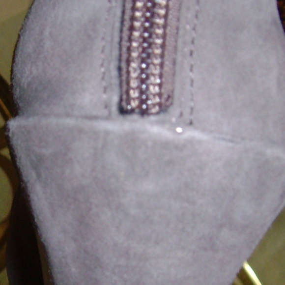 Brian Atwood Grey/Gray Suede High Heel Ankle Boots (8) - Picture 16 of 16